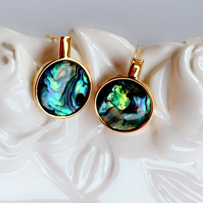 Emberlynn Abalone Shell Studs