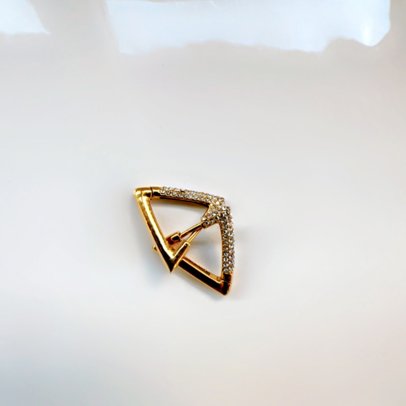 Lydia Triangular Zircon Hoops