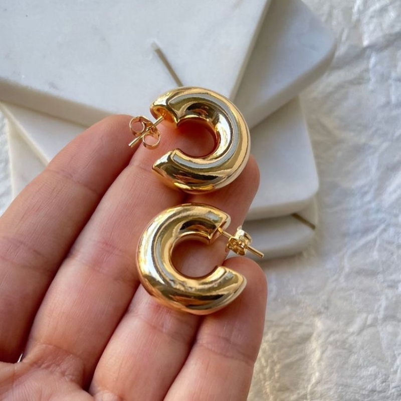 Bold C-Shaped Hoops