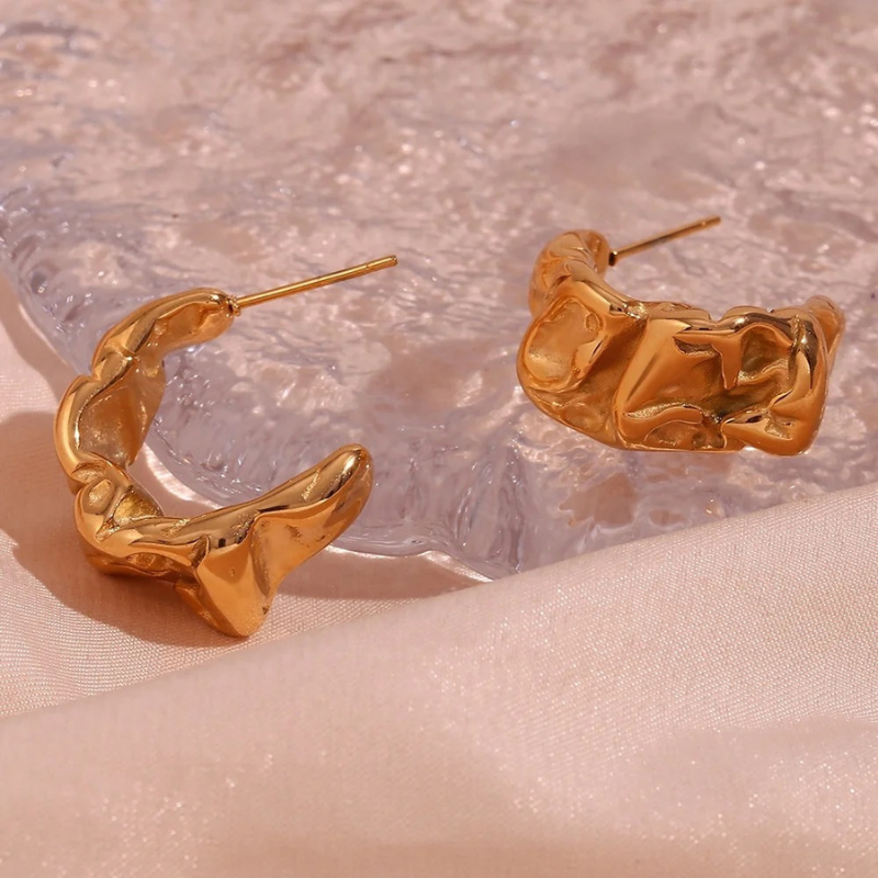 Molten Gold Half Hoops