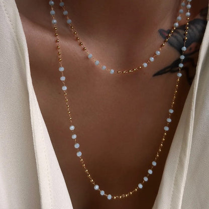 Celestial Jade Bead Necklace