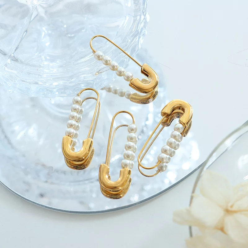 Willow Safety Pin Hoops