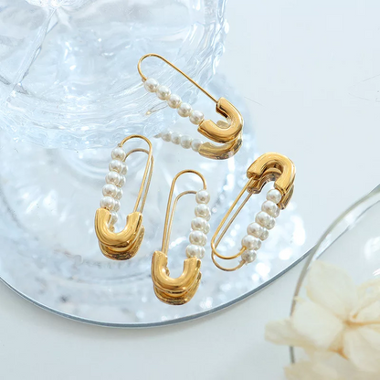 Willow Safety Pin Hoops