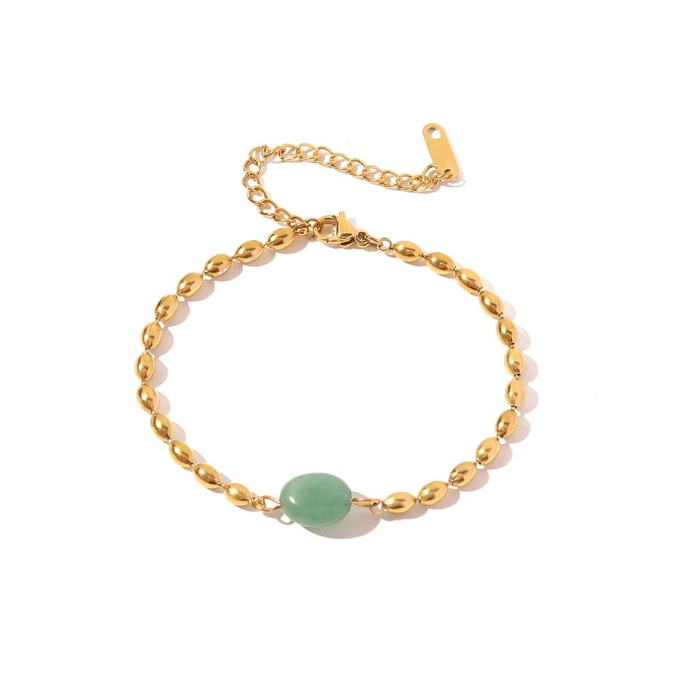 Jocelyn Green Stone Beaded Bracelet