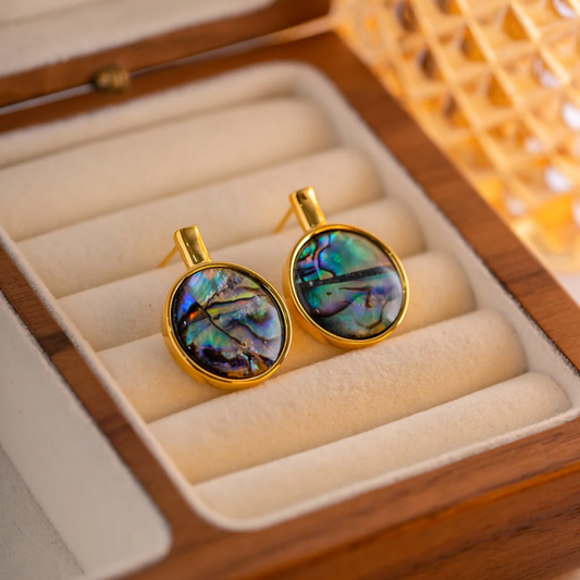 Emberlynn Abalone Shell Studs