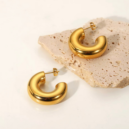 Bold C-Shaped Hoops