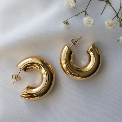 Bold C-Shaped Hoops