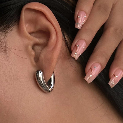 Metal Petal Hoops