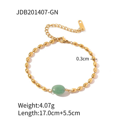 Jocelyn Green Stone Beaded Bracelet