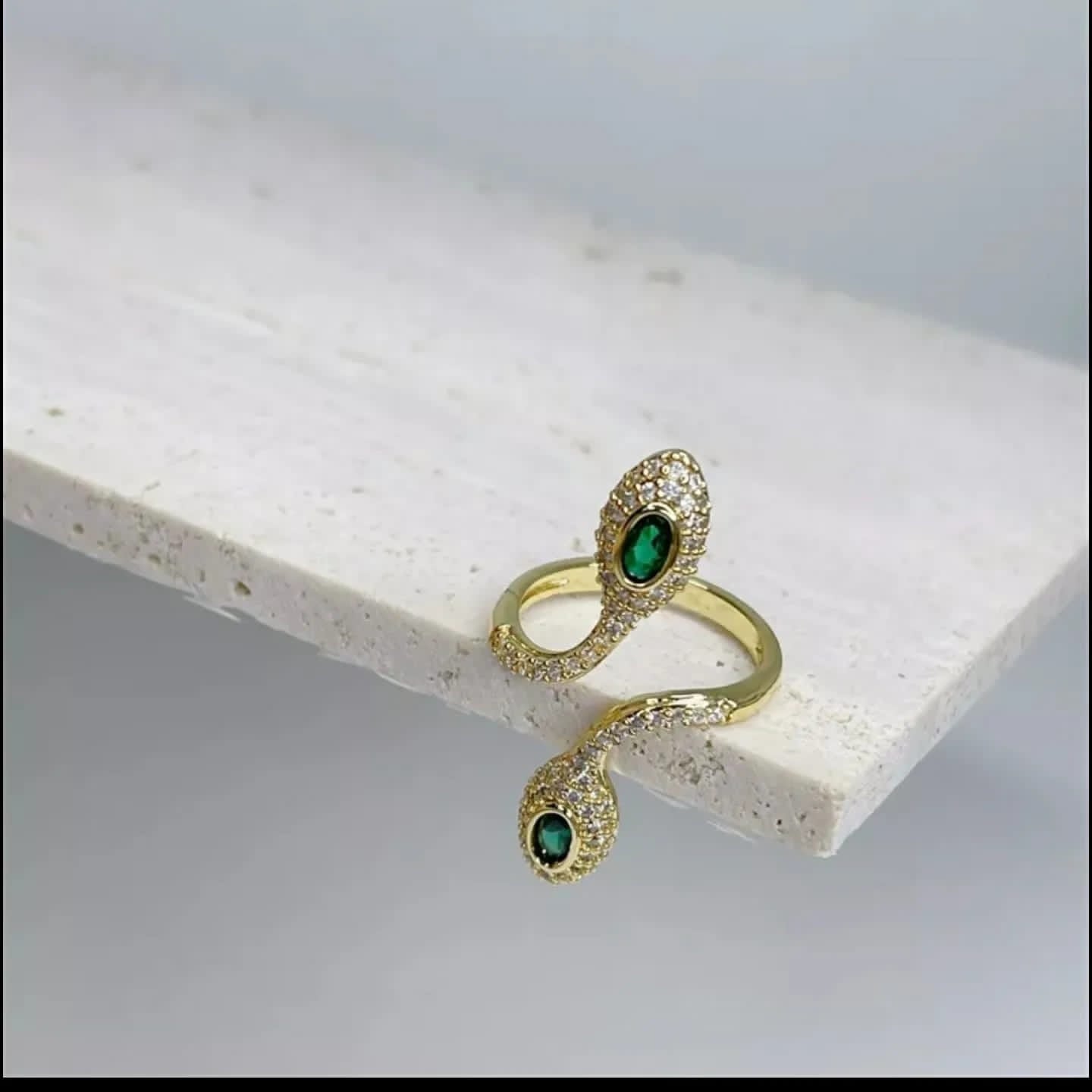 Green Bejewelled Ring