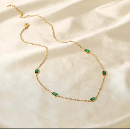 Quinn Green Stone Necklace